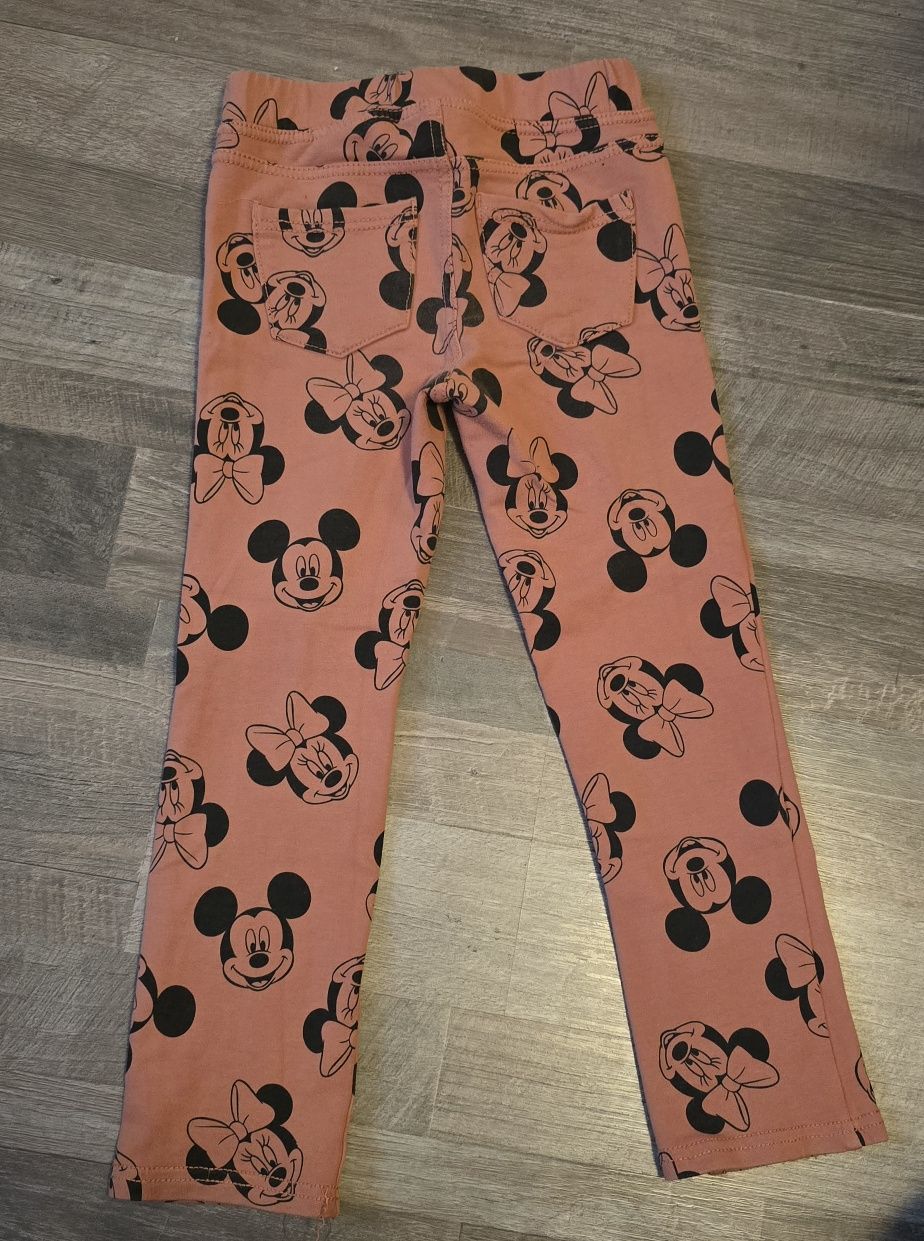 Tregginsy grubsze spodnie Mickey Mouse Minnie Miki Mini H&M rozm 116