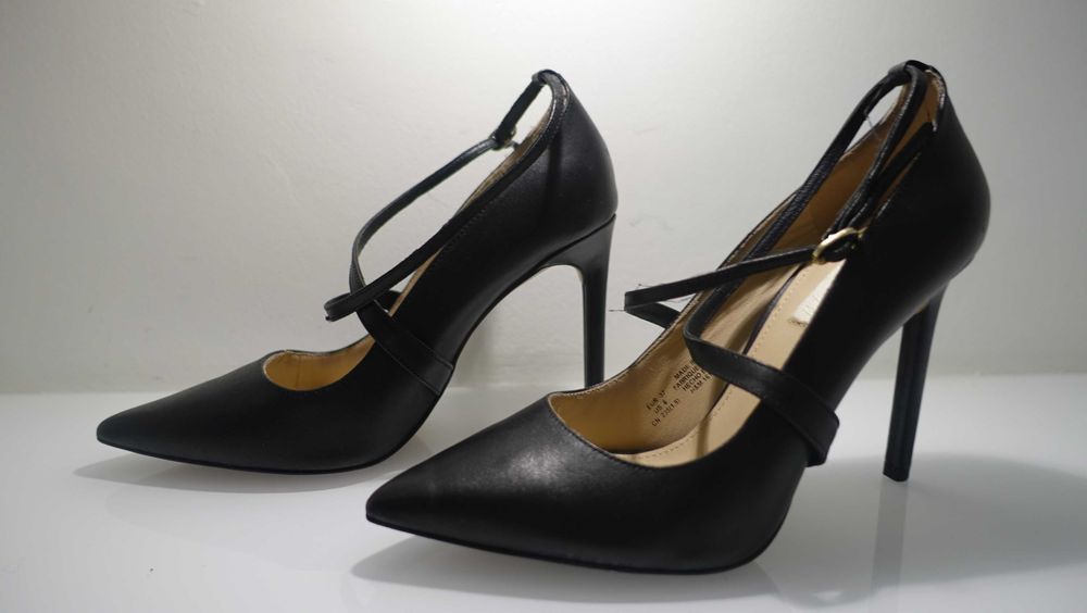 Sexi czarne szpilki H&M , rozmiar 37 obcas 10,5cm