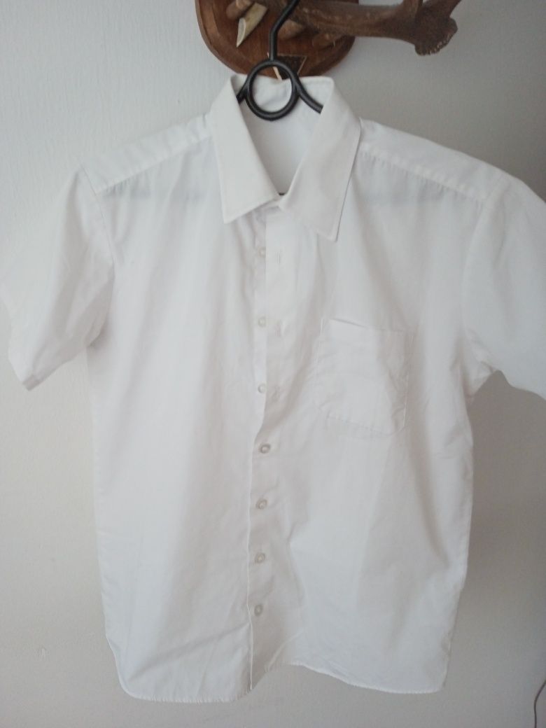 Koszule dla chłopca białe na krótki długi rękaw