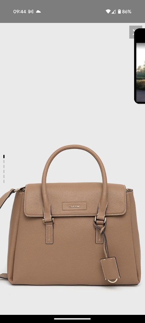 Calvin Klein torba beżowa camel