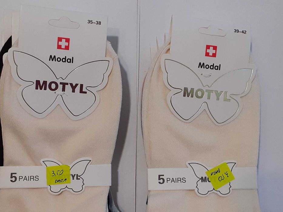 Skarpety stopki damskie 2 rozmiary Motyl