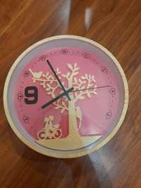 Zegar scienny różowy
