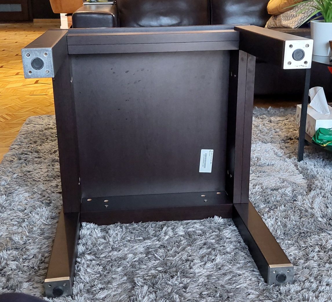 Stolik kawowy ciemnobrązowy 60×60