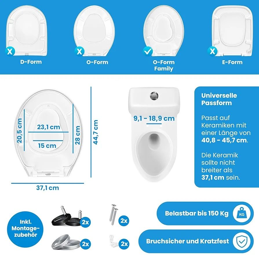 KESSER® Deska sedesowa wolnoopadająca, funkcja Quick-Release i Softclo