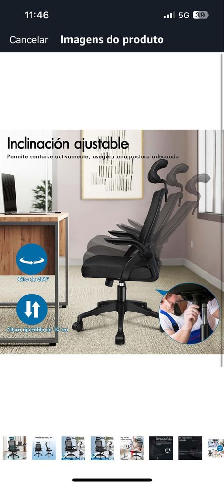 Cadeira de escritorio ergonomica nova na caixa!!