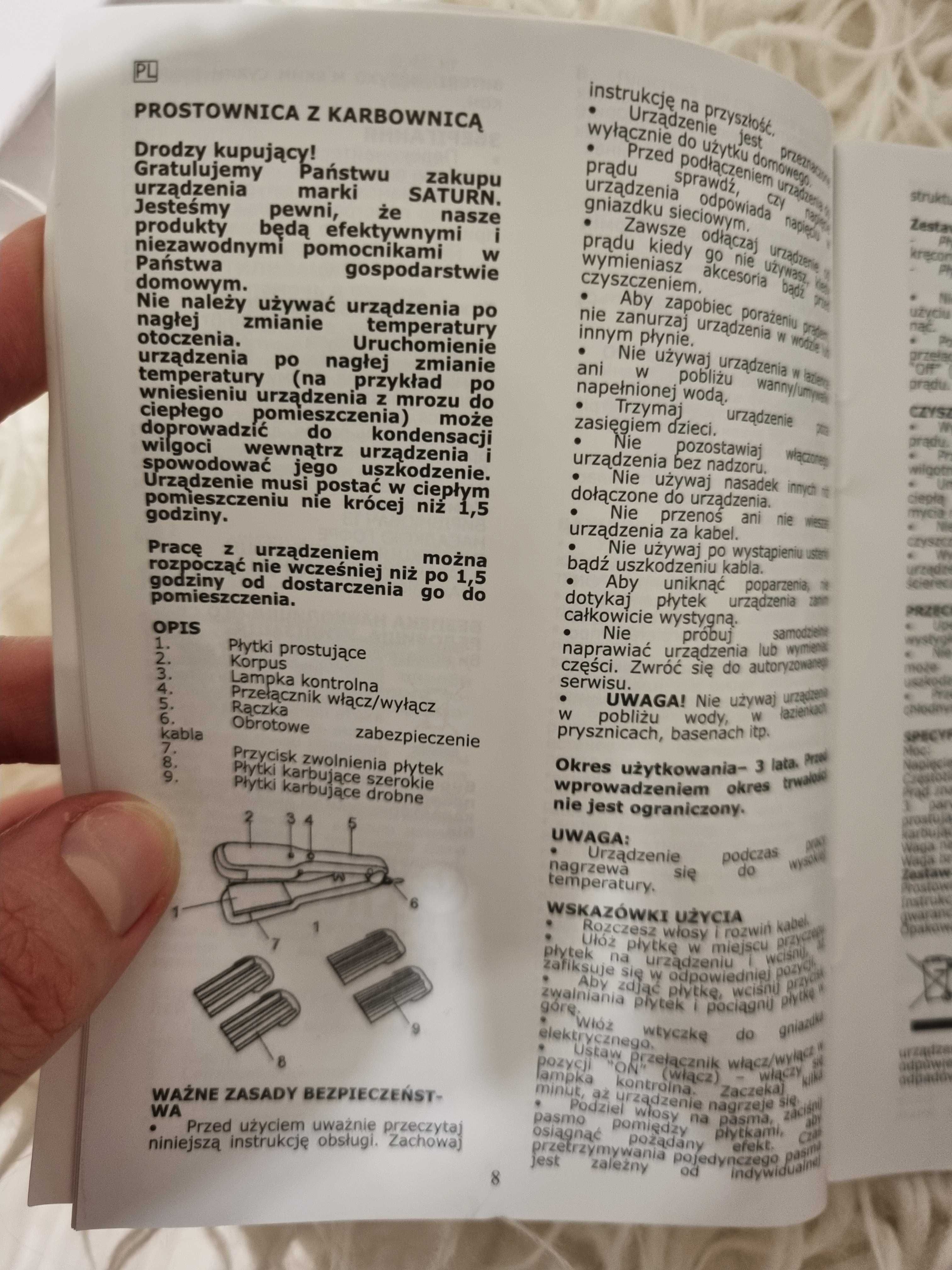 Falownica karbownica prostownica 30W 3w1 Saturn nowa