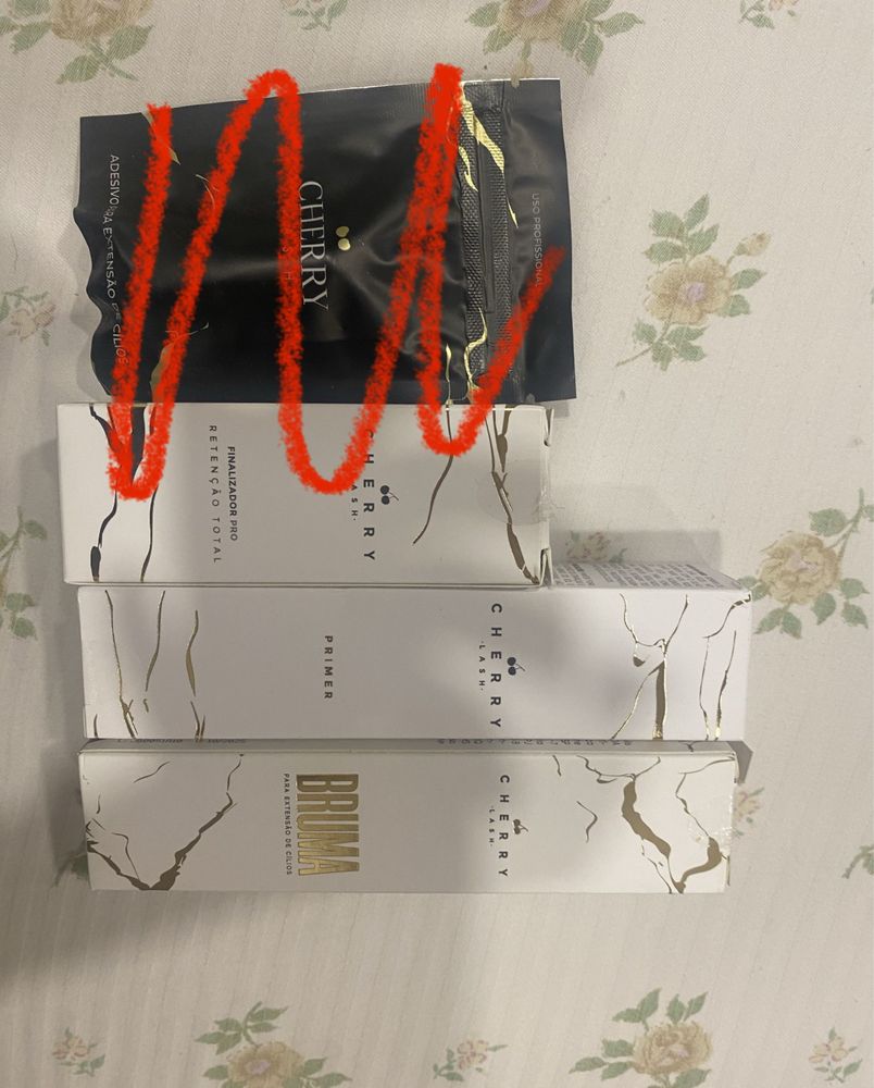 Kit Retenção Total E Cola One Cherry Lash Extensão De Cílios/ Pestanas