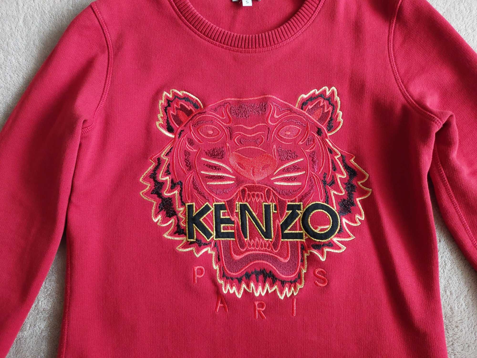 Джемпер Kenzo р S в красном цвете женский.  Оригинал