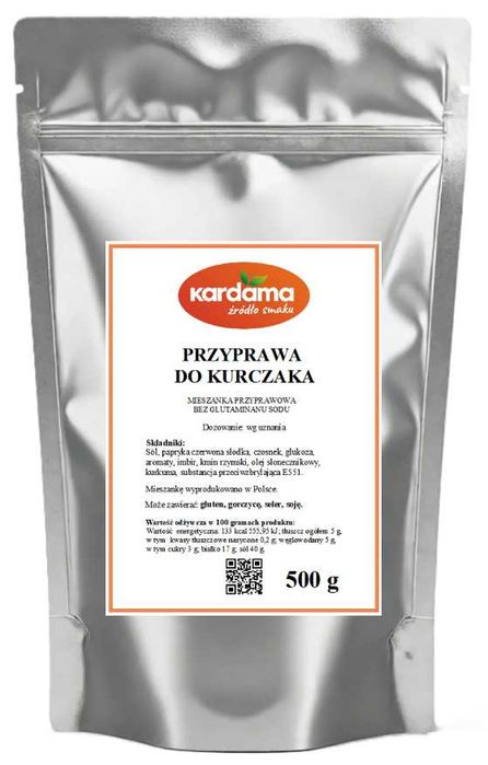 Przyprawa do kurczaka bez glutaminianu sodu 500 gramów