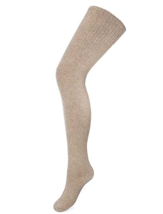 Білі, молочні гольфи вище коліна в рубчик