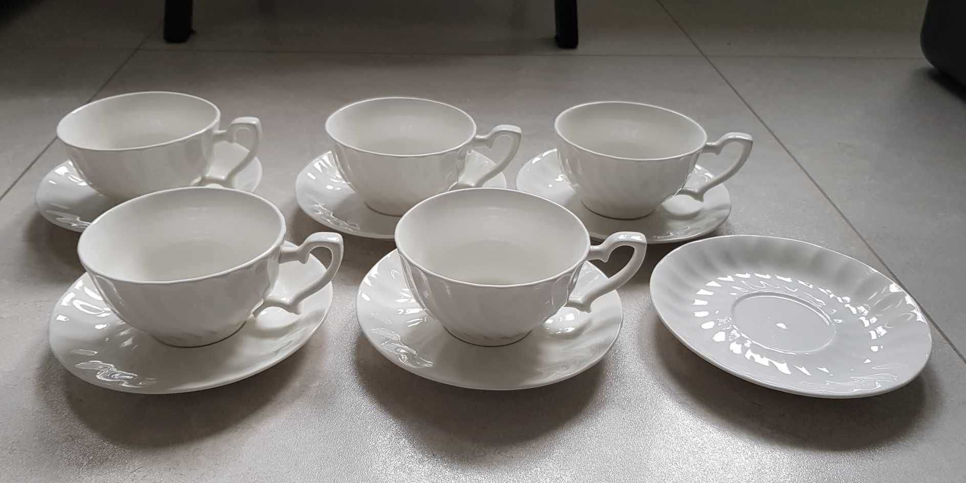 BELLISSIMA Magnolia Filiżanki 200 ml Spodki do kawy herbaty Porcelana