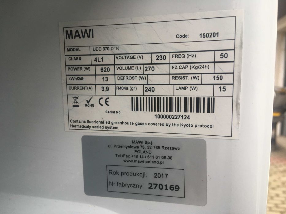 Zamrażarka MAWI UDD370DTK