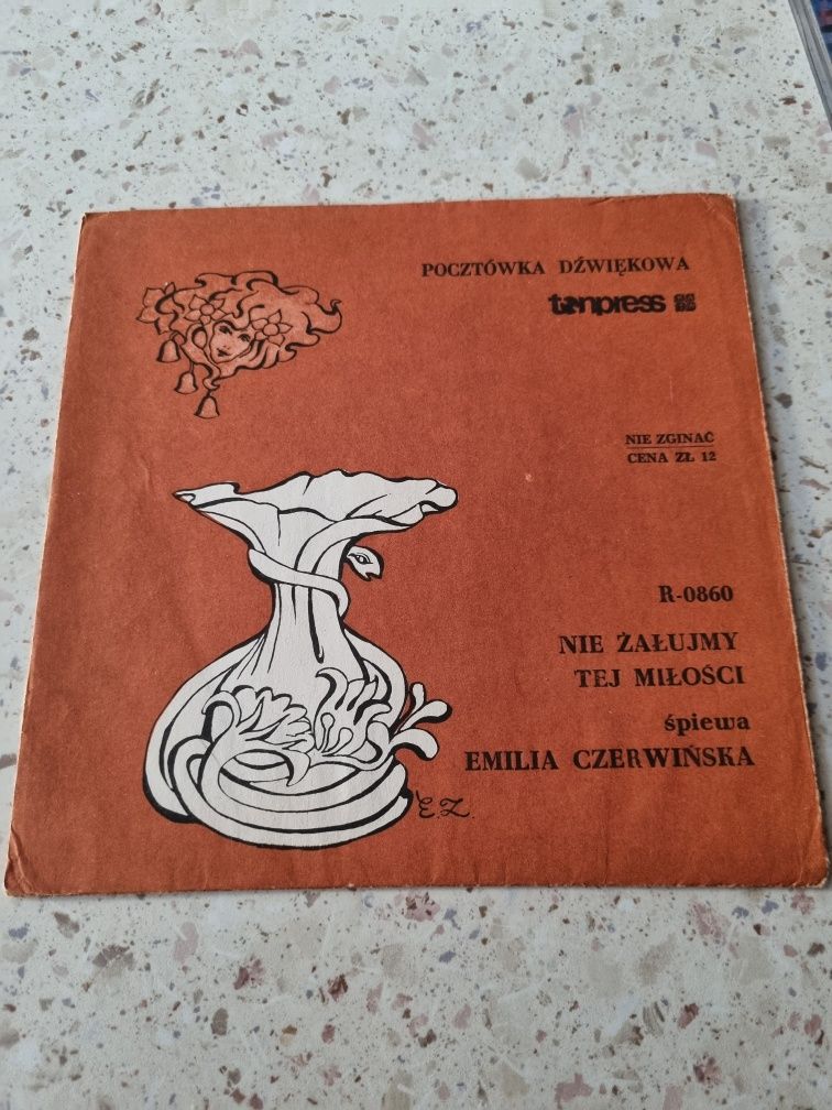Pocztówka dźwiękowa prl śpiewa Emilia Czerwińska