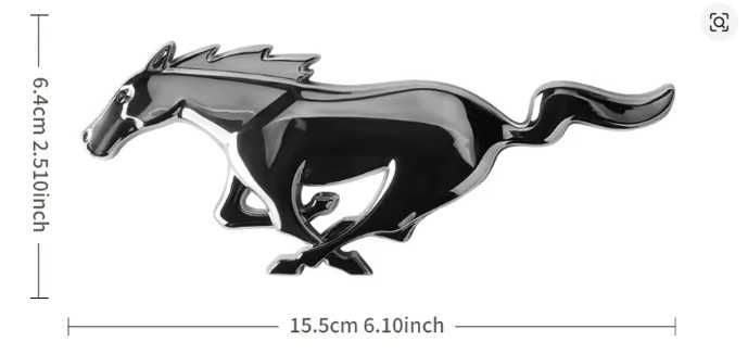 Хромированная эмблема на капот, решетку или багажник - Ford MUSTANG