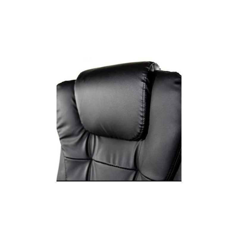 Fotel obrotowy BOSS SIMPLE bez podnóżka - czarny skórzany KO26CZ