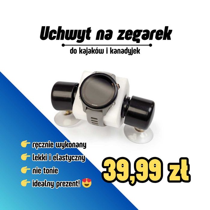 Uchwyt na zegarek do kajaka i kanadyjki