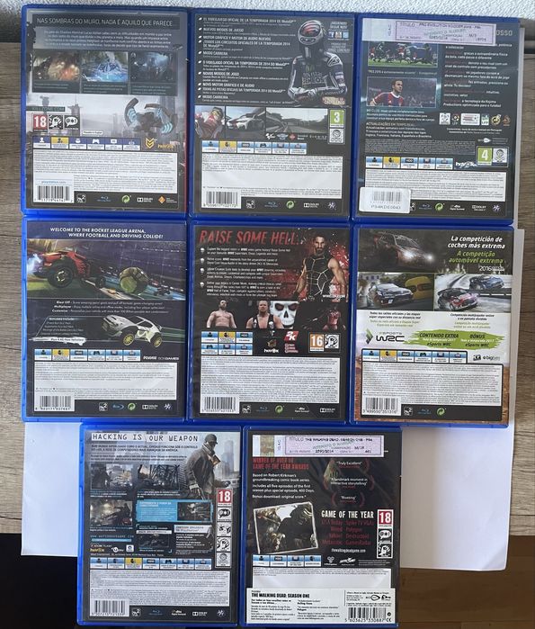 Lote 8 Jogos PS4 Completo