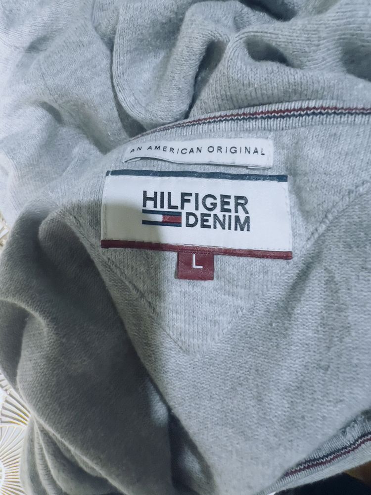 Świetny sweter  męski  Tommy Hilfiger szara