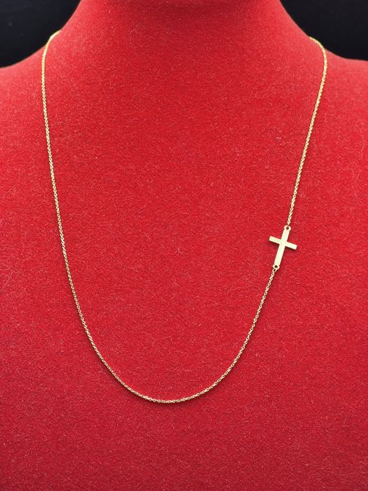 Damski łańcuszek celebrytka krzyżyk Apart 41 cm 585