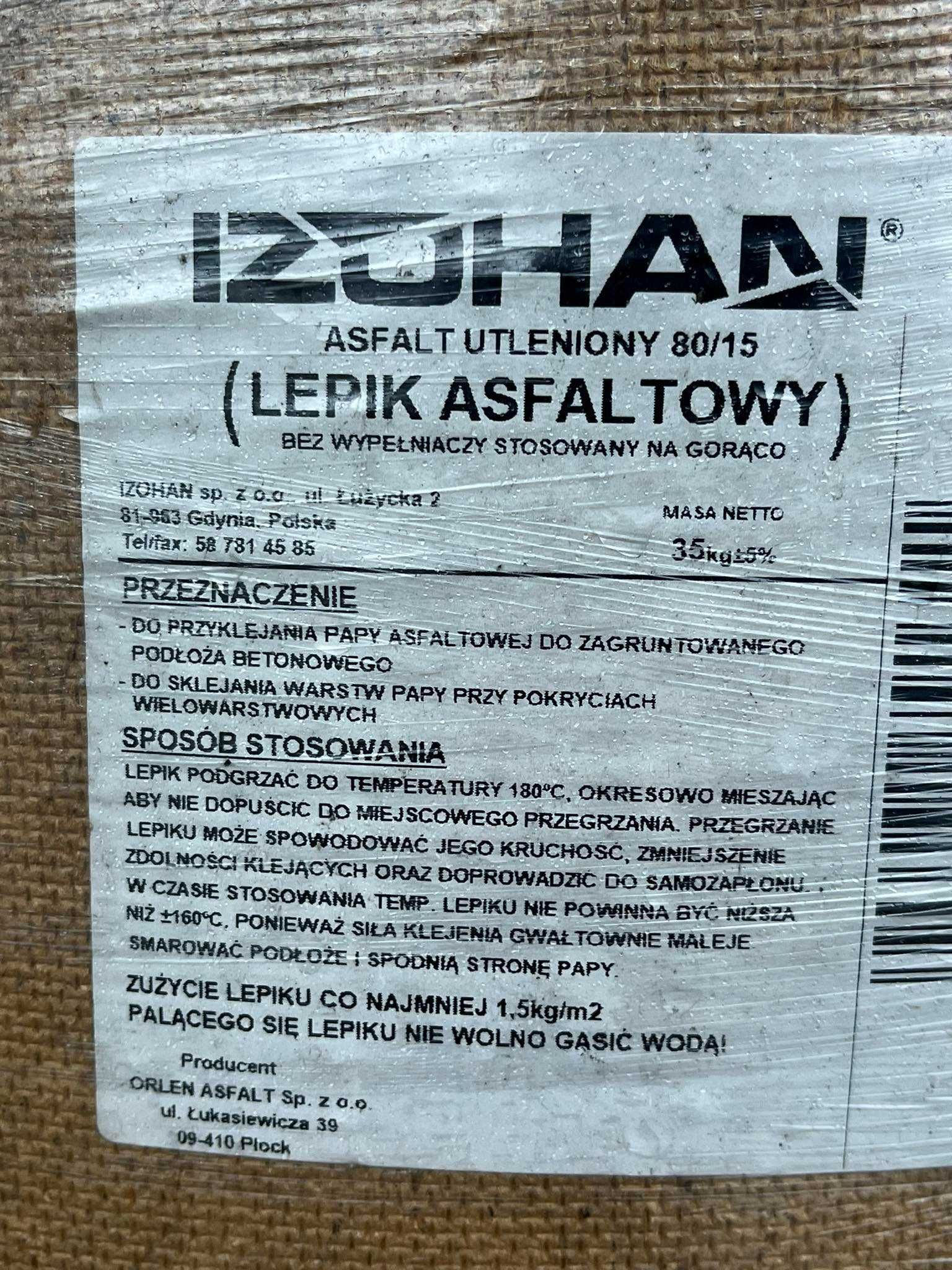 Lepik na gorąco, klej do pap - IZOHAN 35 kg
