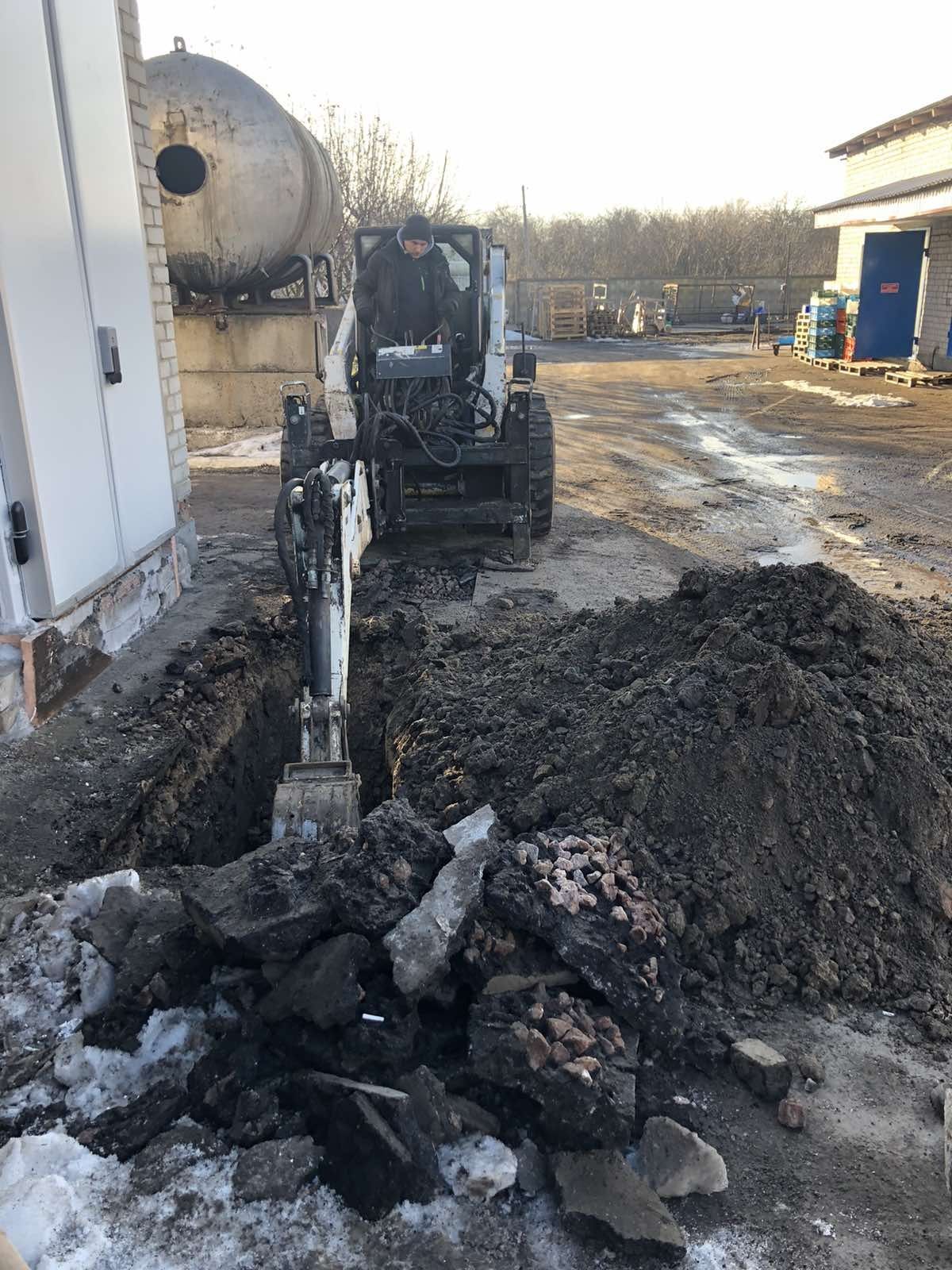 Мінінавантажувач Bobcat, бобкет, гідромолот, бур