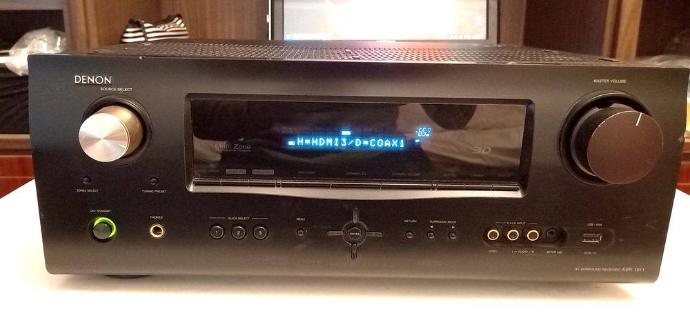 AV-RESIVER Denon AVR-1911 7.1×130w/HDMI/Optical/USB/zona2/4-16om