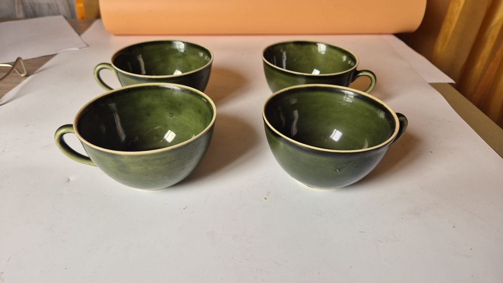 Porcelit Pruszków zielone filiżanki Sonia komplet (22