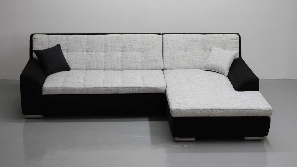 PRA DESIGN NAROŻNIK funkcja spania, rogówka, kanapa tkanina SZARA tkan