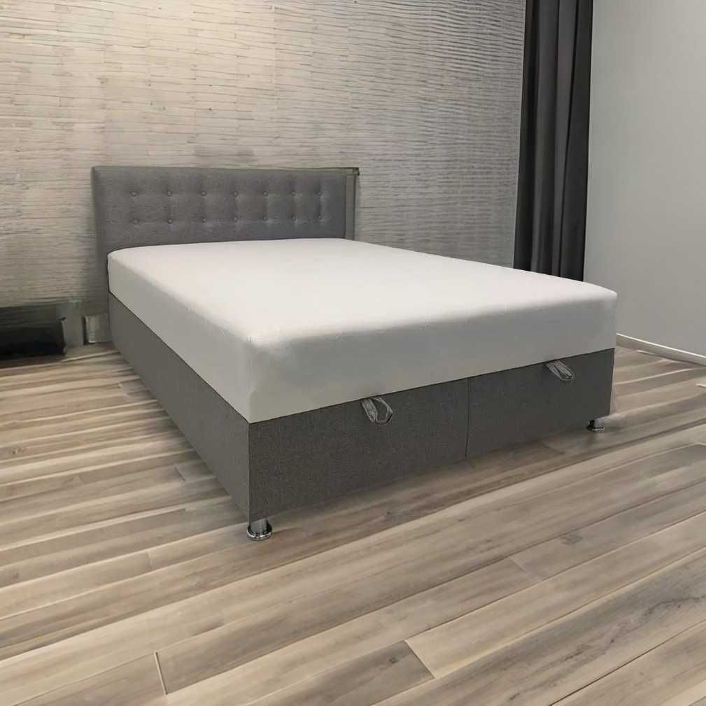 Доставка. Кровать "Кана" Dark Grey с  Ортопедическим Матрасом. Ліжко.