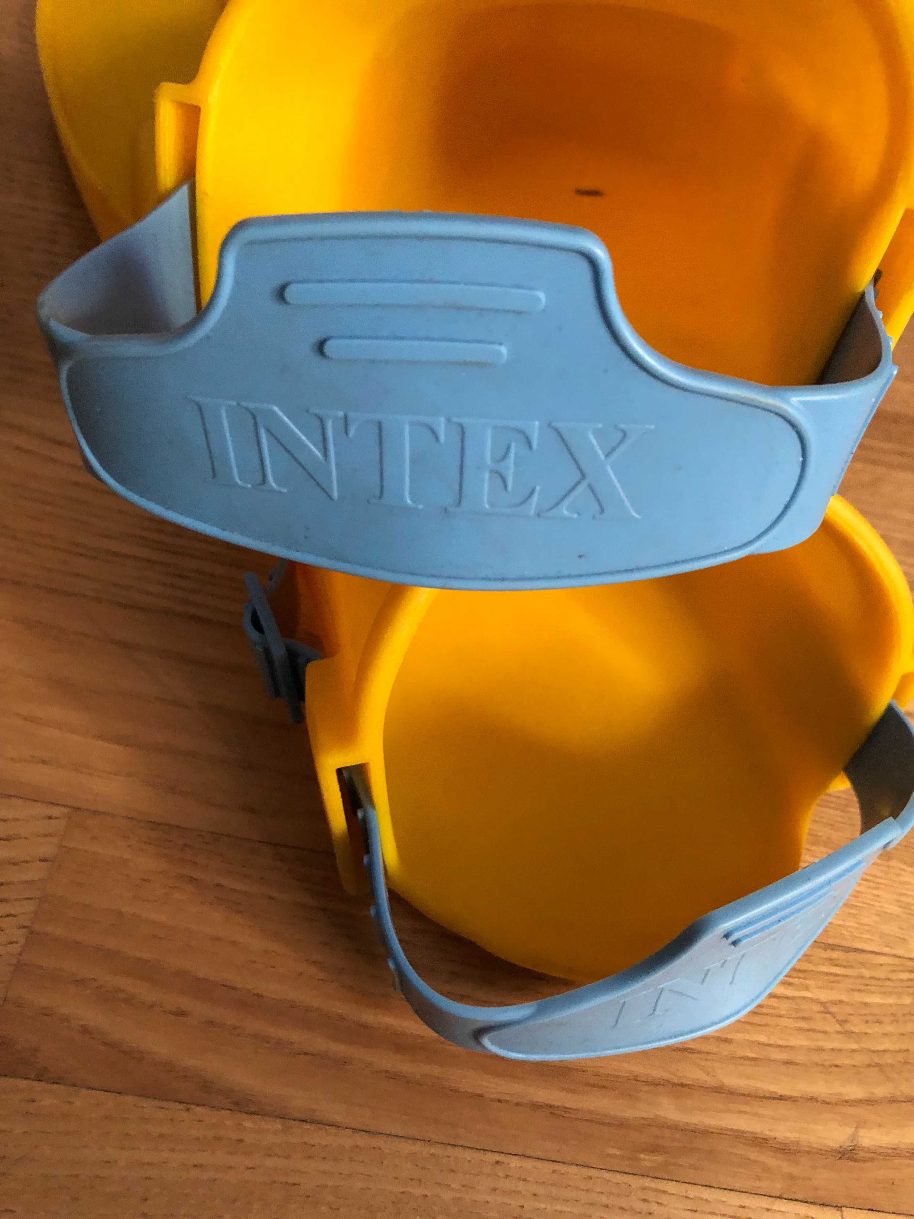 Для детей Ласты INTEX желтые 21 см.  трубка и маска