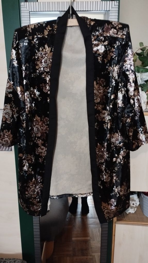 narzutka nocna na bieliznę M/L kimono porannik szlafrok szlafroczek