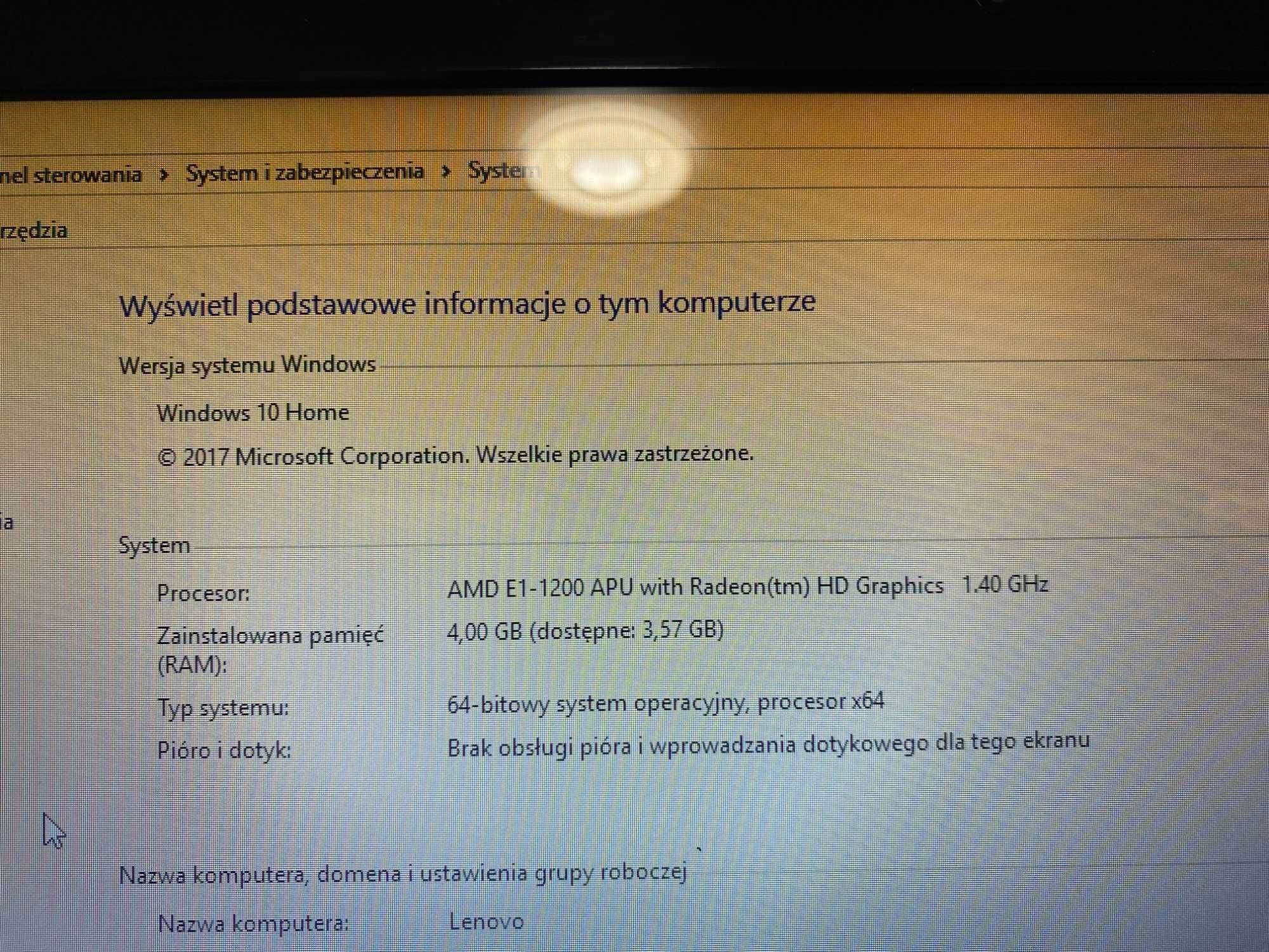 Laptop LENOVO G585 Notebook Komputer Win10 4GB AMD 500GB