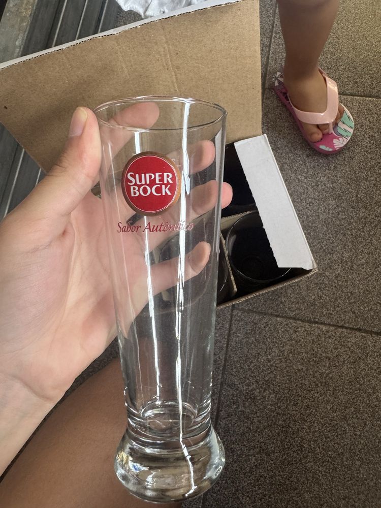 Caixa de copos de super bock
