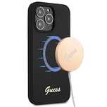 Etui Guess Silicone Script Gold Logo MagSafe na iPhone 13 Pro Max - cz