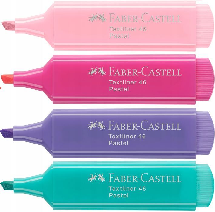 Faber-Castell Zakreślacz Pastelowy Mazak Marker Pisak 1546 Pastel 4 K