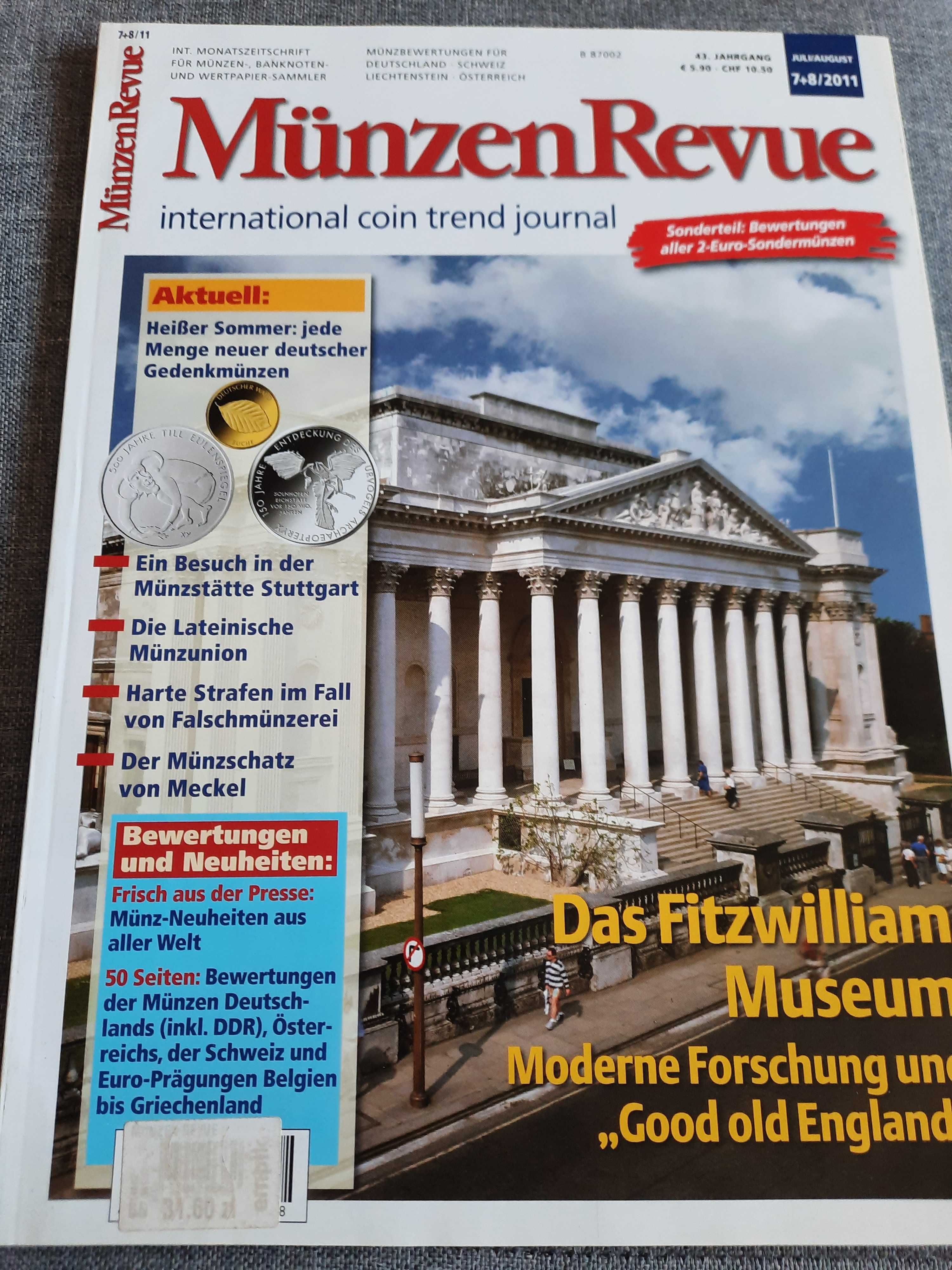 Munzen Revue -magazyn dla numizmatyków (j. niemiecki) 5 numerów