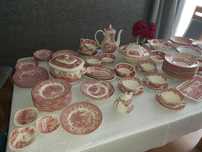 Zestaw obiadowy angielski różowy  Villeroy&Boch, Johnson Bros , Royal