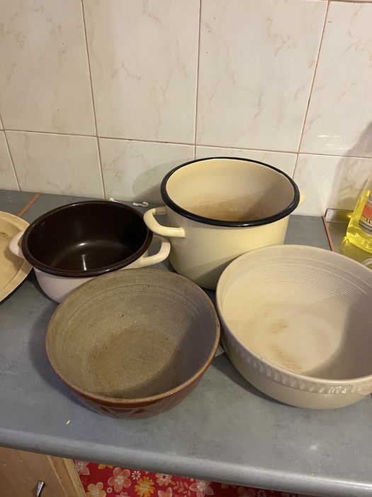 Tułowice, Ceramika, Garnki Emalia, Mise, Lubliana PRL