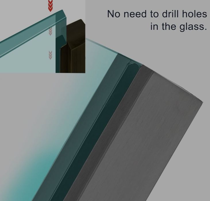 Słupek narożny balustrady szklanej stał nierdzewna