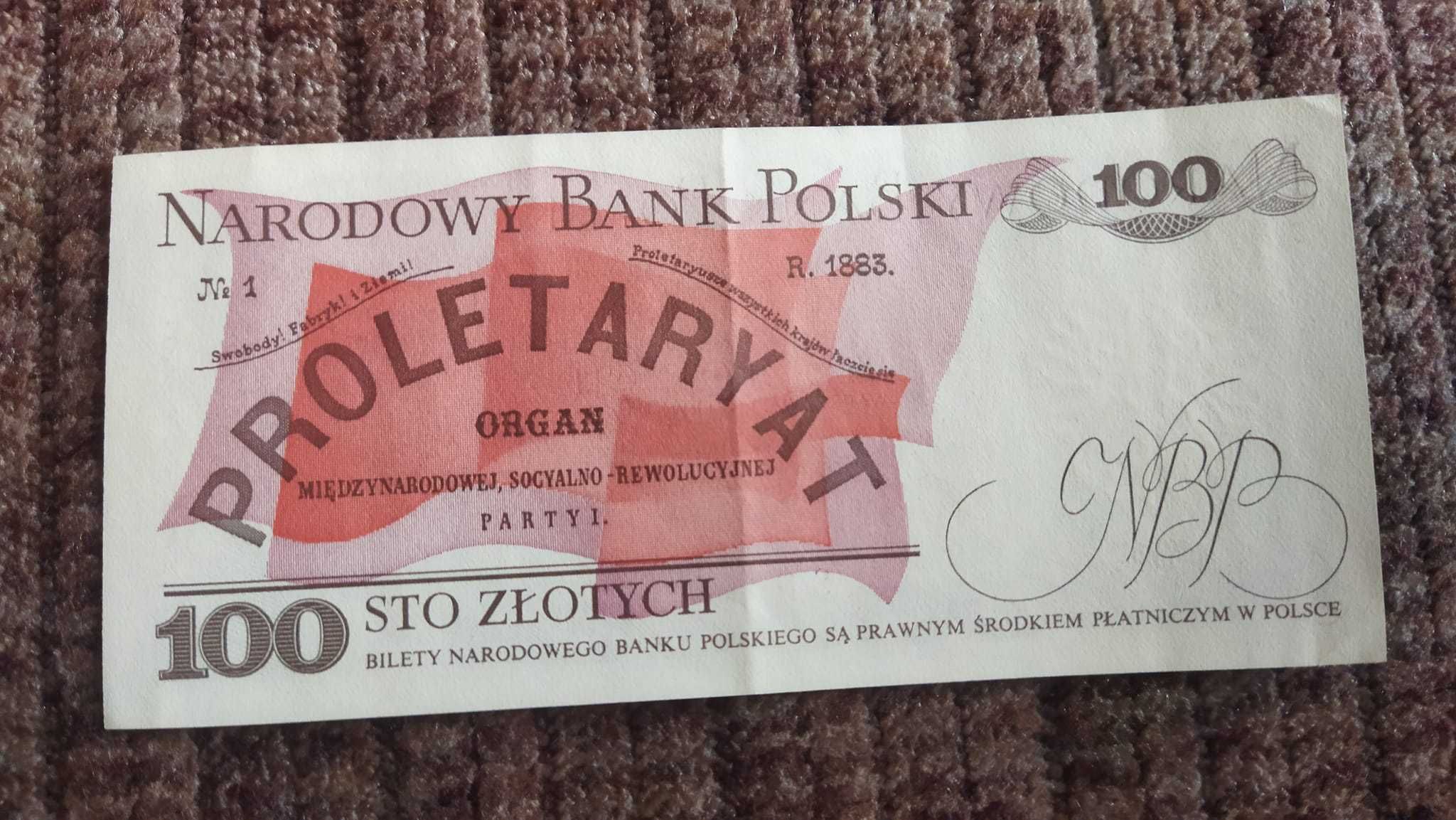 Banknot PRL 100 zł 1986 seria SP Nowy