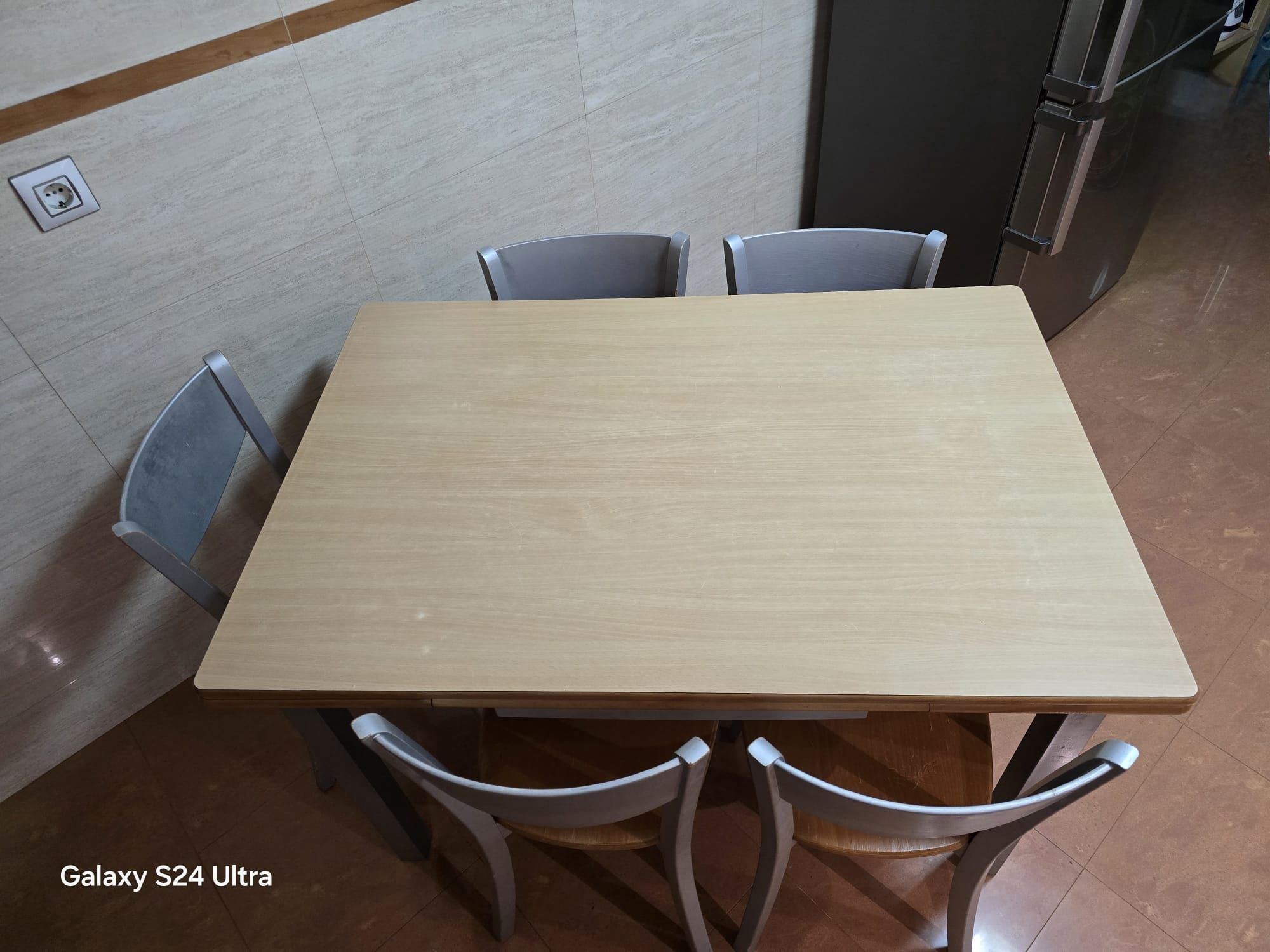 Mesa de cozinha Extensível com conjunto de 6 Cadeiras 149