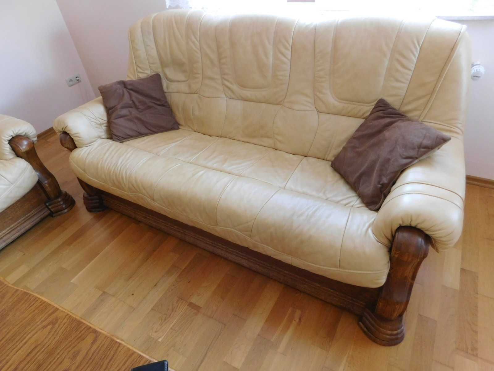 Sofa kanapa skórzana 2 sztuki