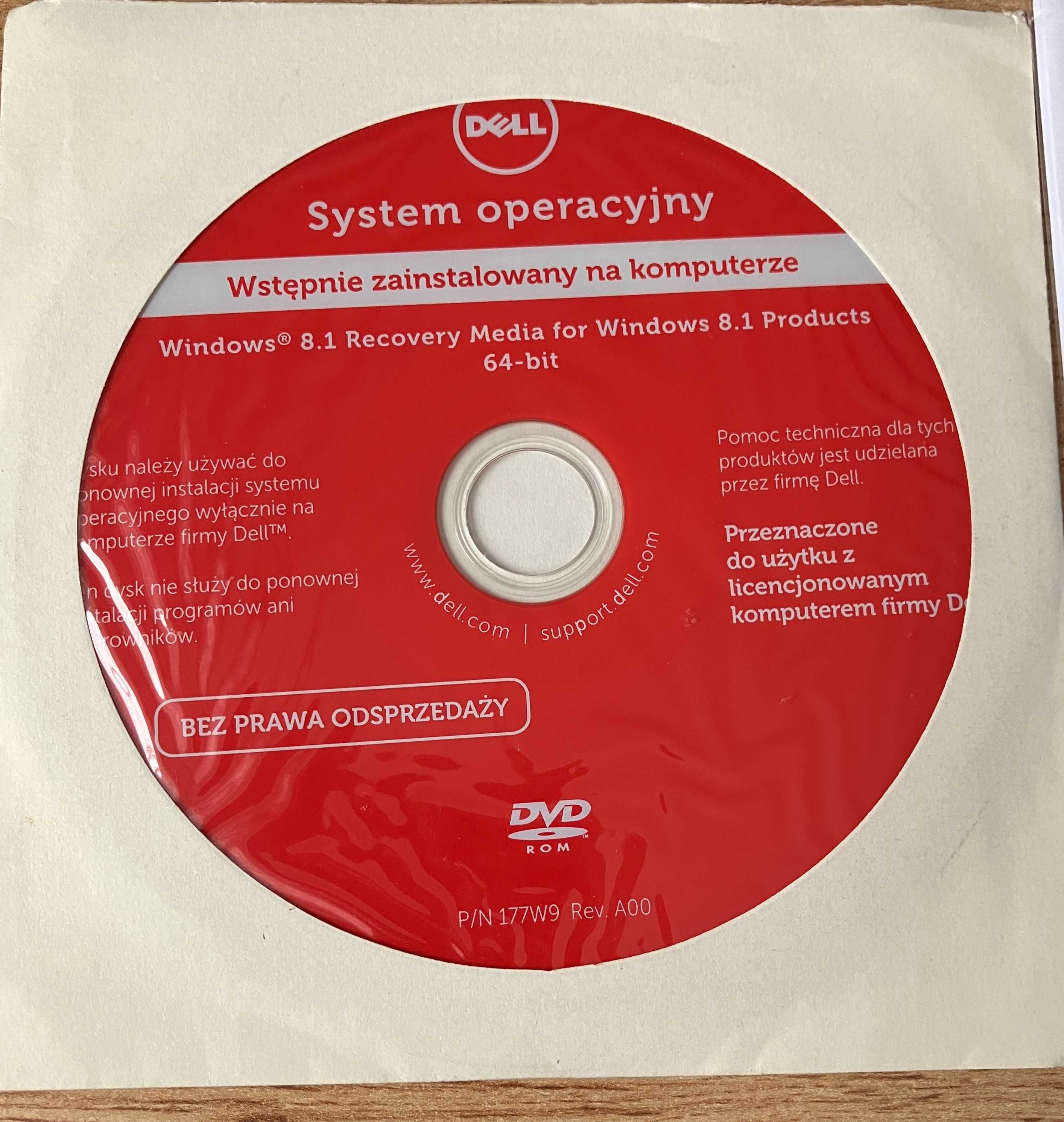 Płyta instalacyjna windows 8 8.1 64bit naprawa systemu DELL TOSHIBA HP