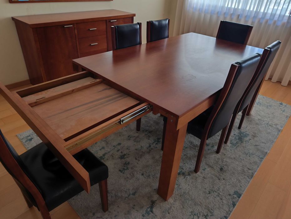 Sala completa em cerejeira maciça - Excelente estado