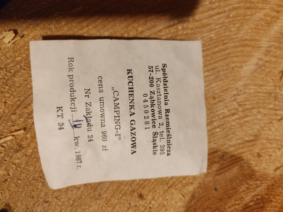 Kuchenka gazowa Camping - I stan kolekcjonerski