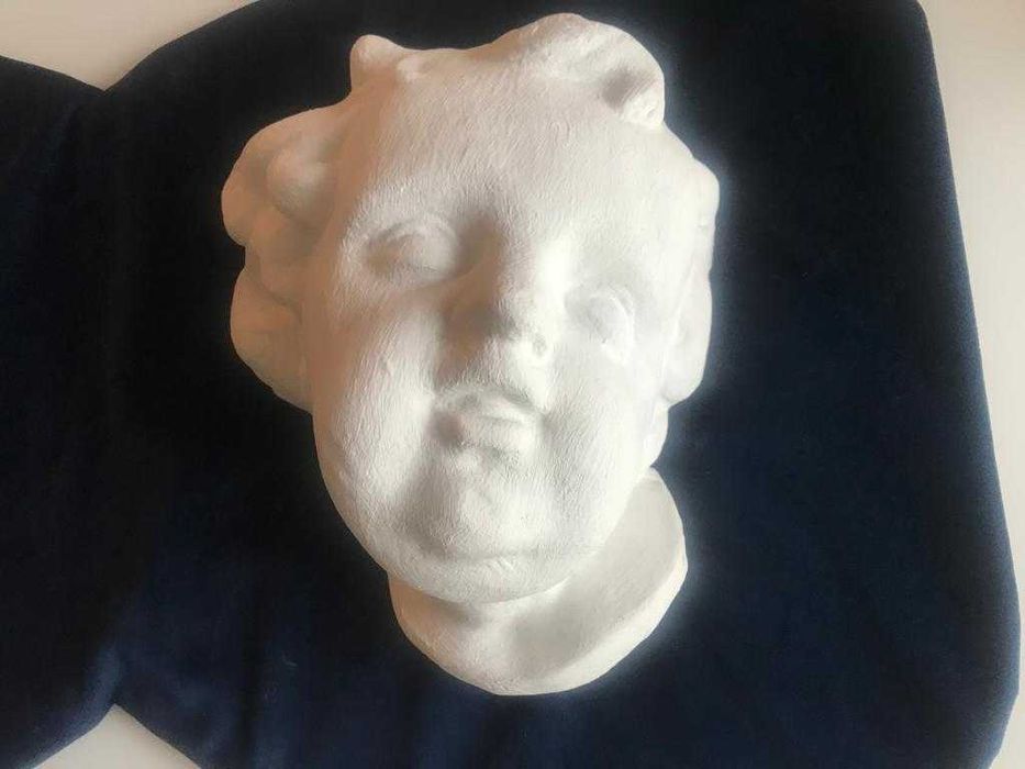 Anioł głowa gipsowa, barokowa, do zawieszenia