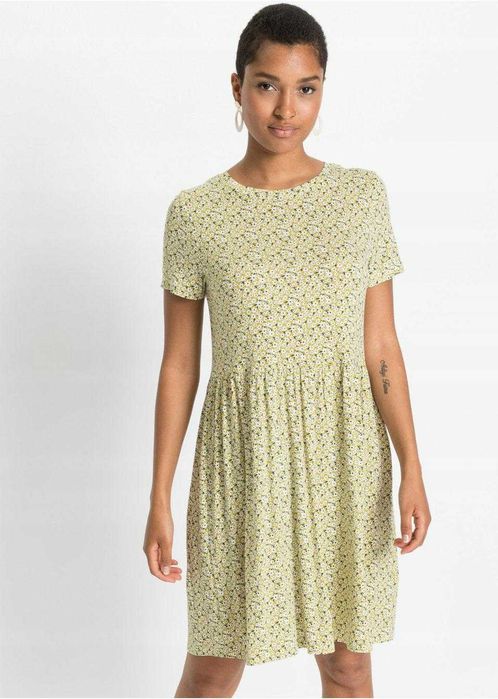 Zielona łączka, lekka sukienka na lato 40/42