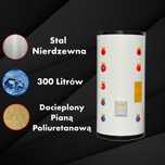 Zbiornik na wodę Bufor 300L Nierdzewka Stal Nierdzewna