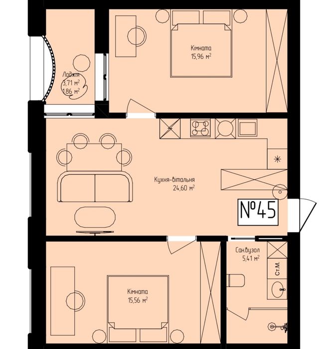 Продаж квартири в ЖК»Валенсія» вулиця Собранецька