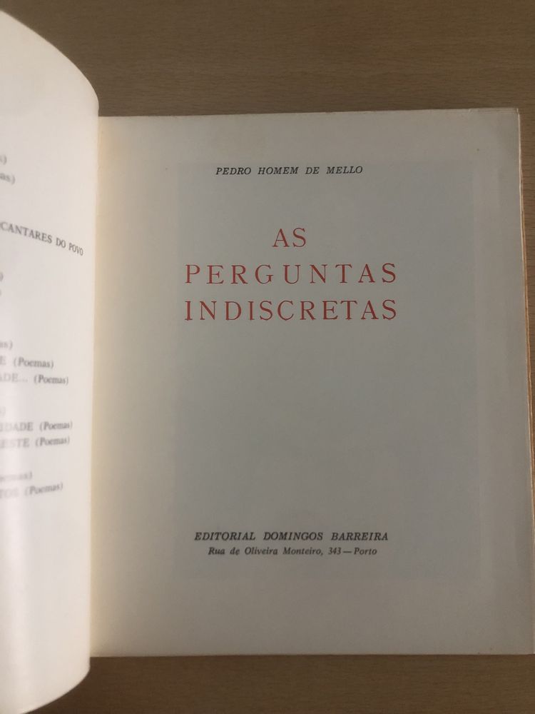 Pedro Homem de Mello - Perguntas Indiscretas